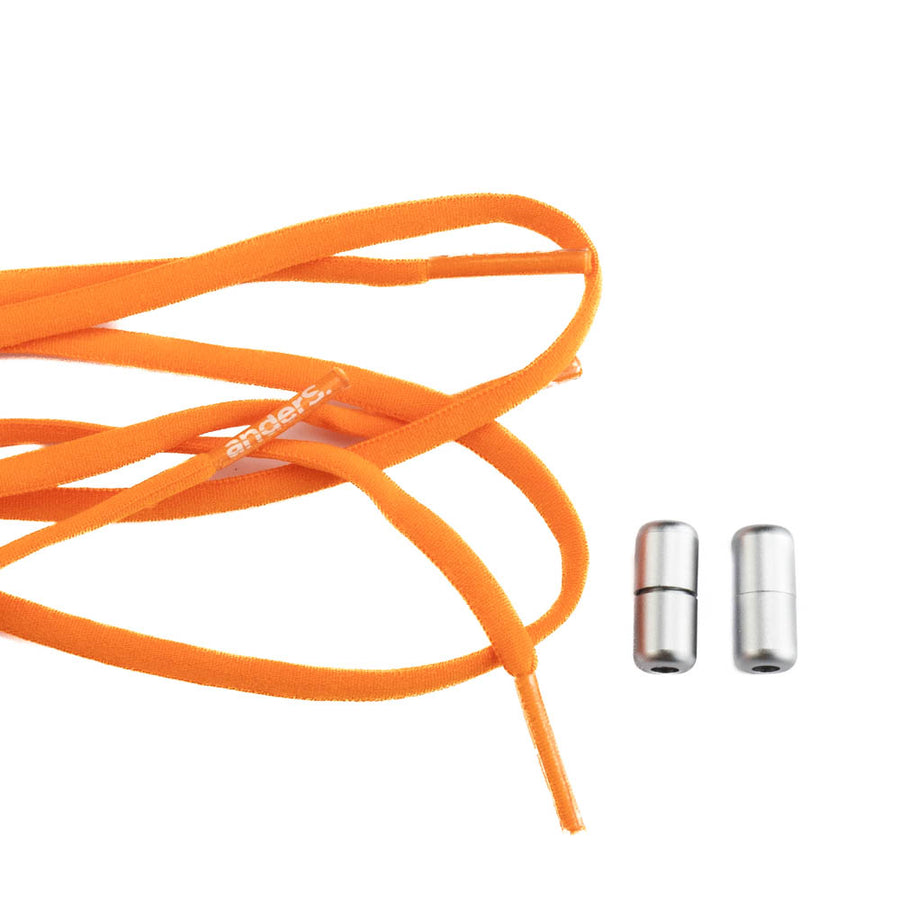 anders. Schnürsenkel elastisch mit Schraubverschluss Orange