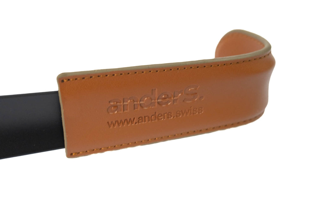 anders. Metall Schuhlöffel schwarz matt 42cm