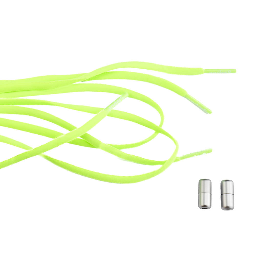 anders. Schnürsenkel elastisch mit Schraubverschluss Neon-Grün