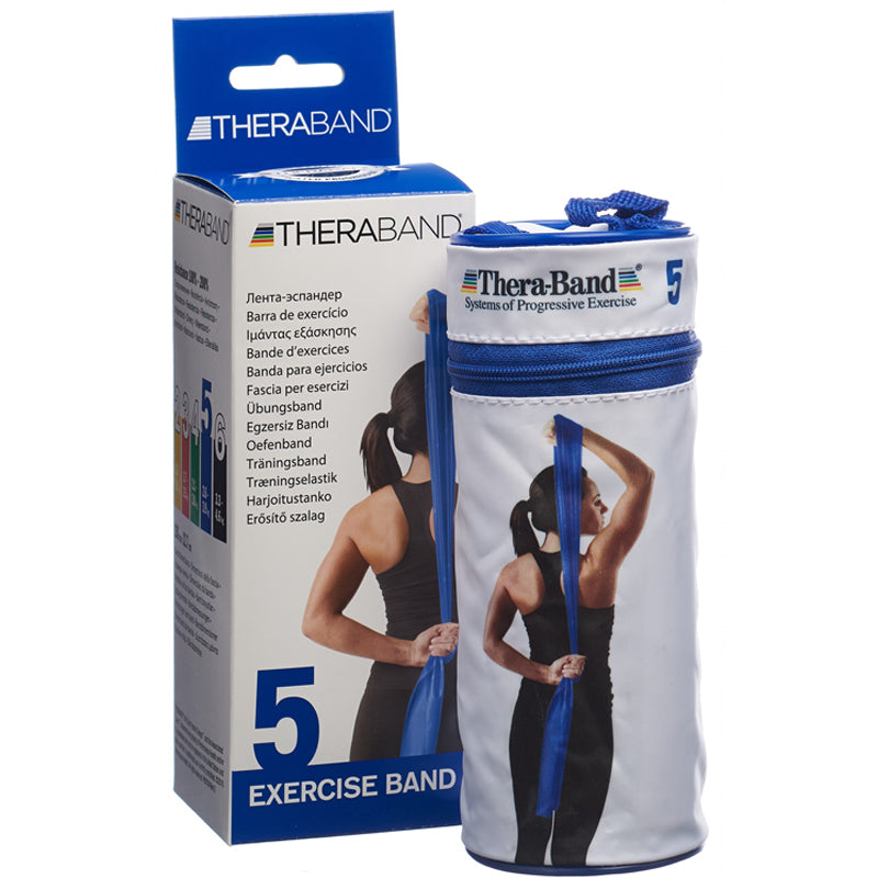 Theraband Beutel - 2.5m - blau (extrastark)