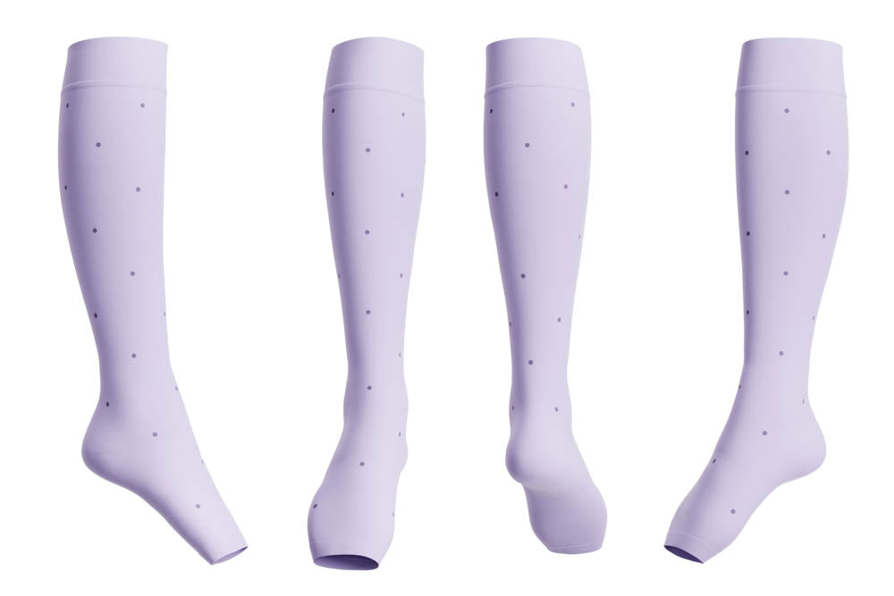 Venen Engel Kompressionskniestrümpfe Blossom Lavender