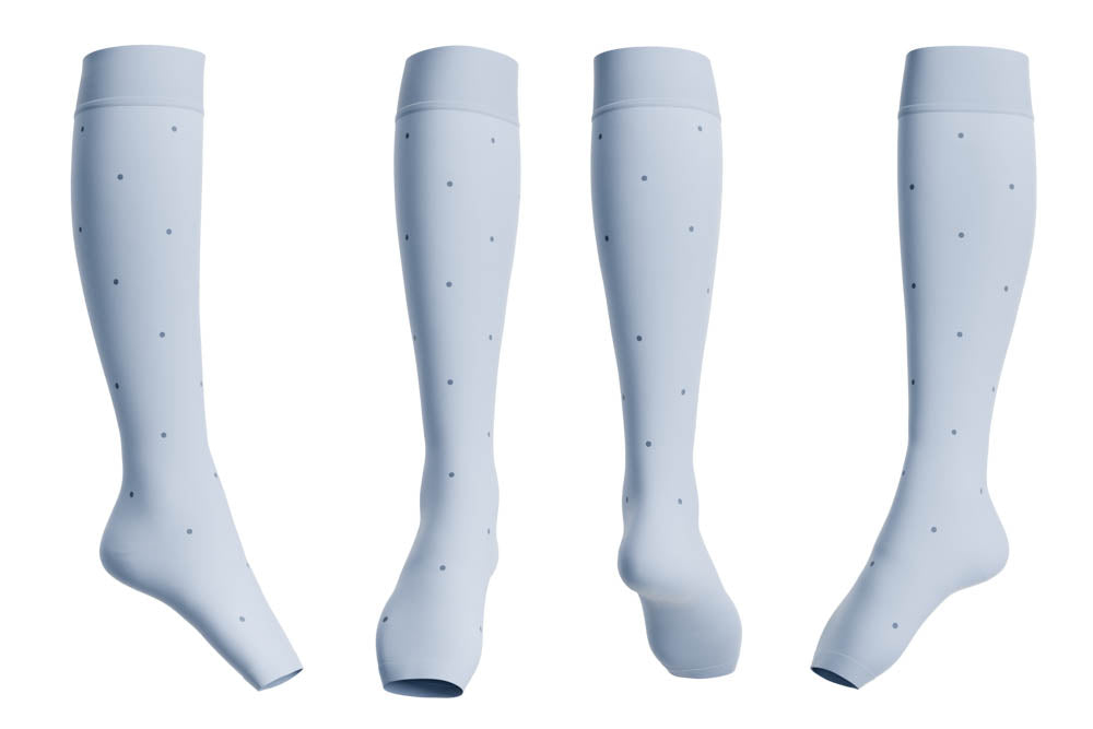 Venen Engel Kompressionskniestrümpfe Sky Blue