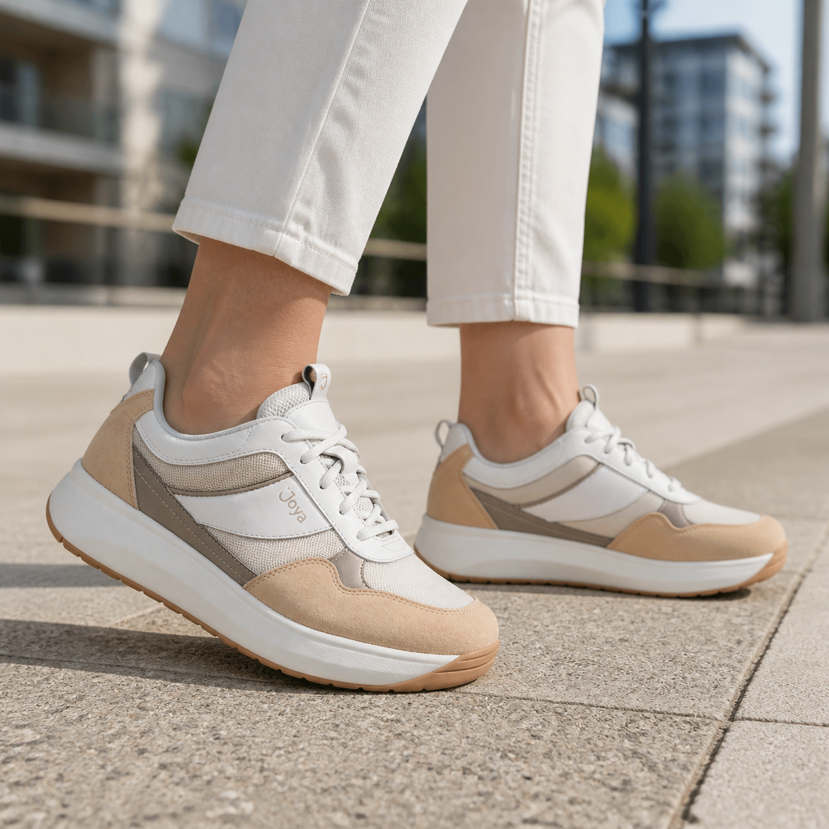 Joya Alegra beige-white, Damen-Sneaker, am Fuss