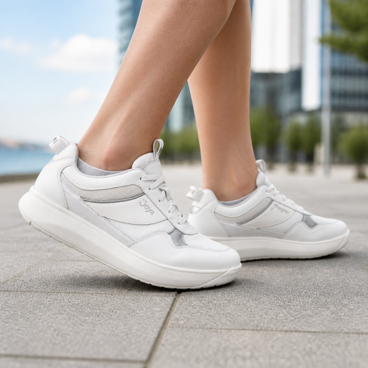 Joya Alegra white, Damen-Sneaker, am Fuss