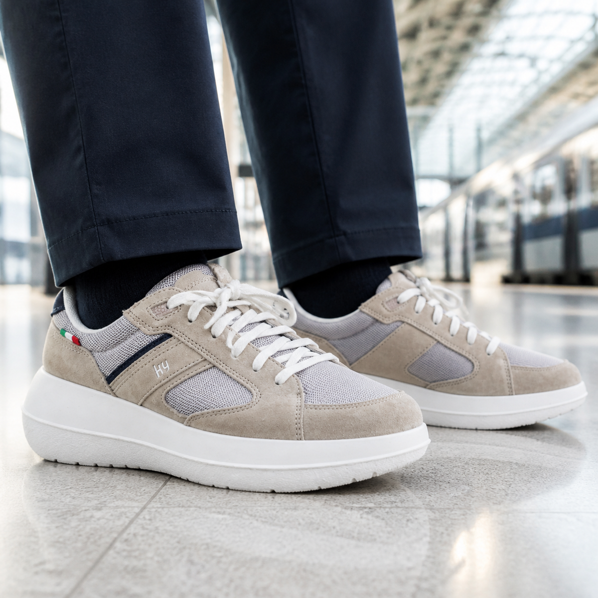 kybun Airolo moon rock, Herrenschuh, am Fuss