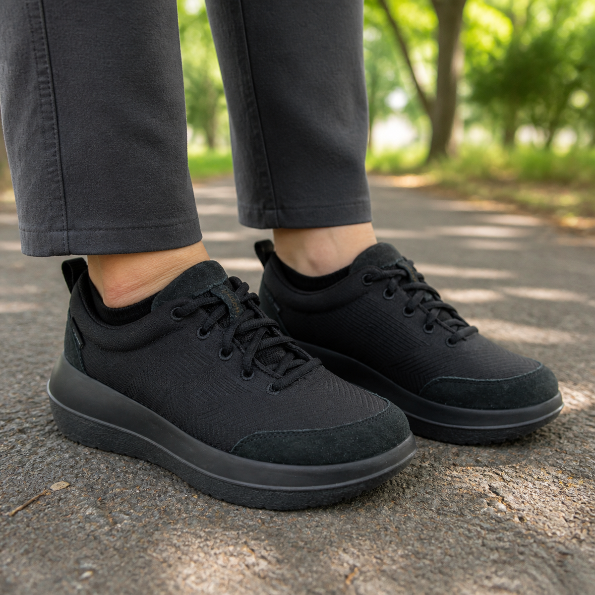 kybun Bauma black, Damen-Sneaker, am Fuss