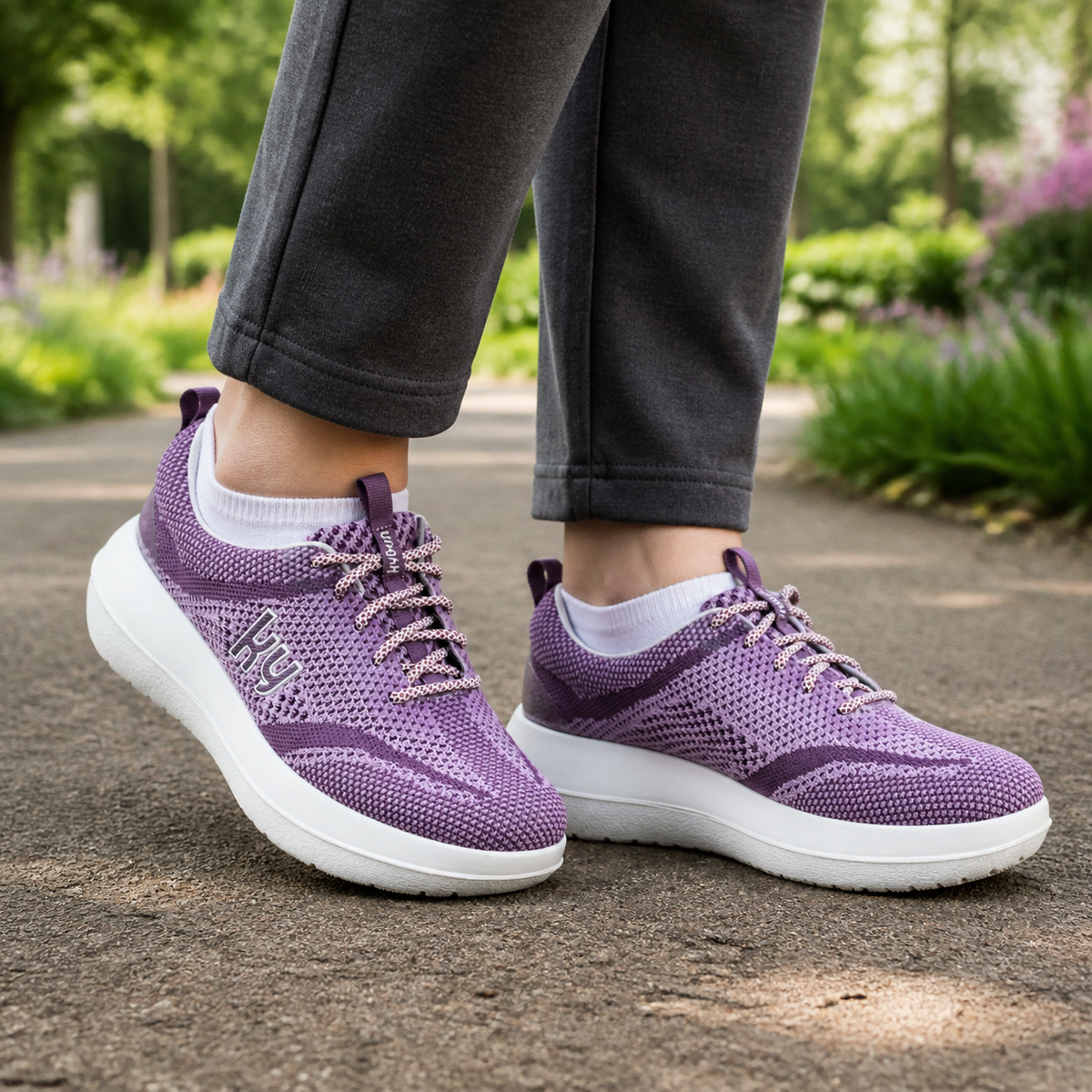 kybun Biel purple, Damen-Sneaker, am Fuss