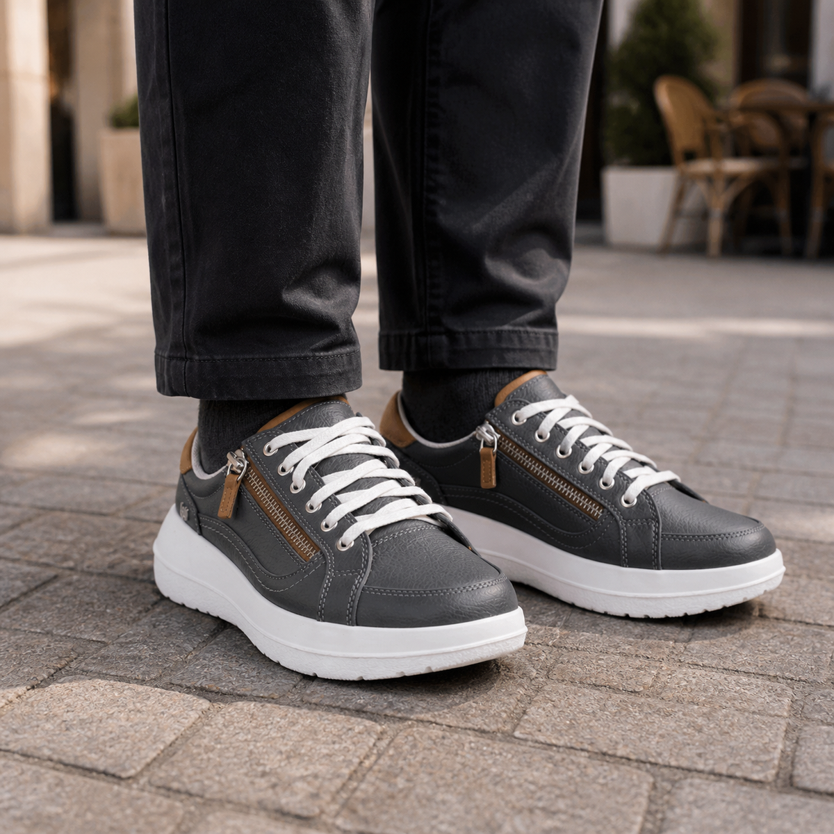 kybun Carouge graphite, Herrenschuh, am Fuss