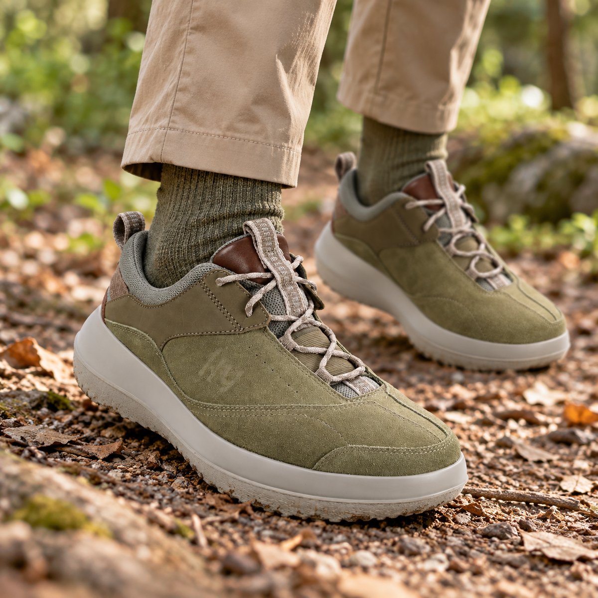 kybun Karl green, Herrenschuh, am Fuss