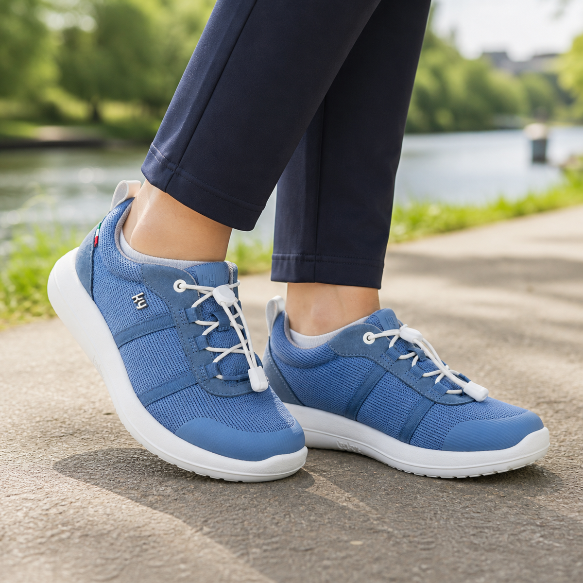 kybun Langnau blue, Damen-Sneaker, am Fuss